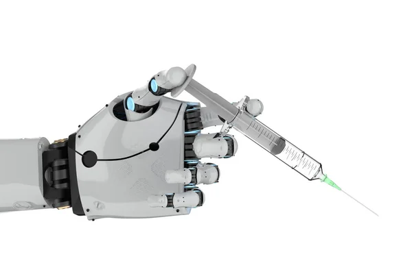 Jeringa de mano robótica —  Fotos de Stock