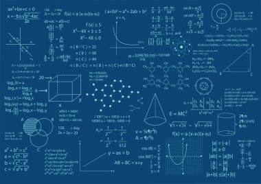 matematik formül ve hesaplamalar arka plan vektör çizim