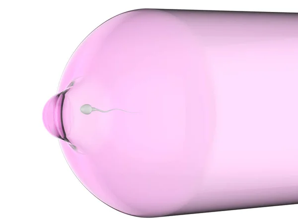 Preservativo com esperma — Fotografia de Stock