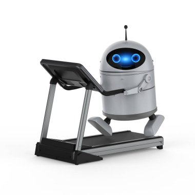 Android robot koşu bandında