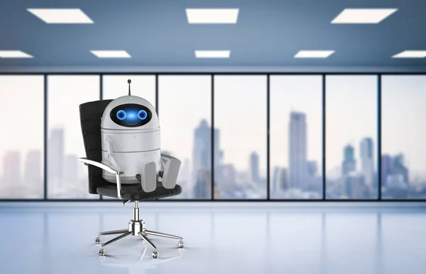 Robô Android no escritório — Fotografia de Stock