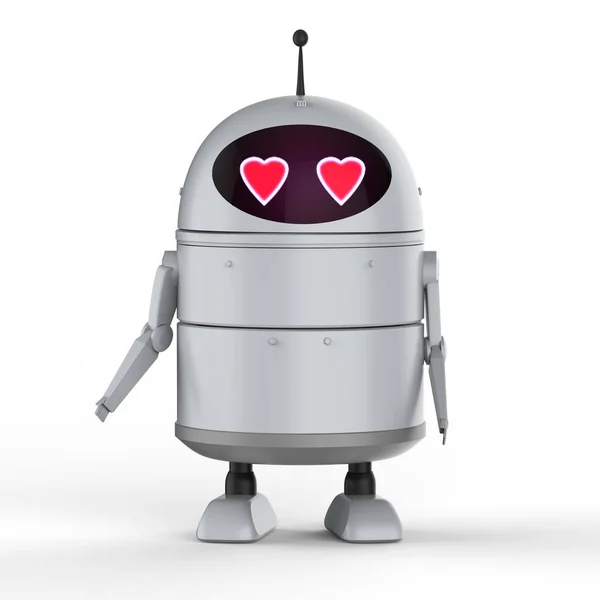 Android robot v lásce — Stock fotografie