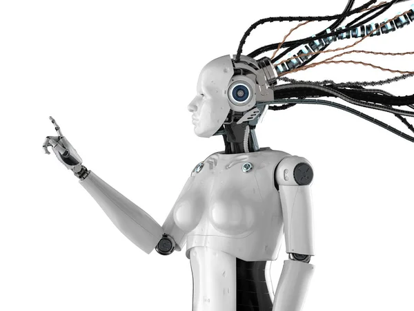 Ciborg femenino o robot — Foto de Stock