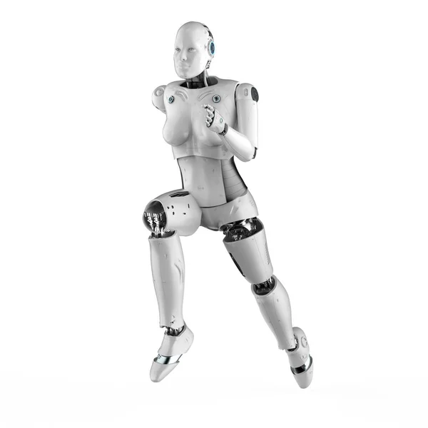 Samice cyborga lub robota — Zdjęcie stockowe