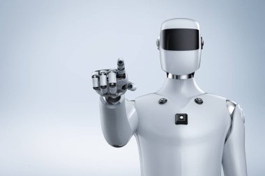 yapay zeka sayborgu veya robot parmak izi