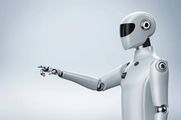 Umělá inteligence kyborg nebo robot prst bod — Stock fotografie