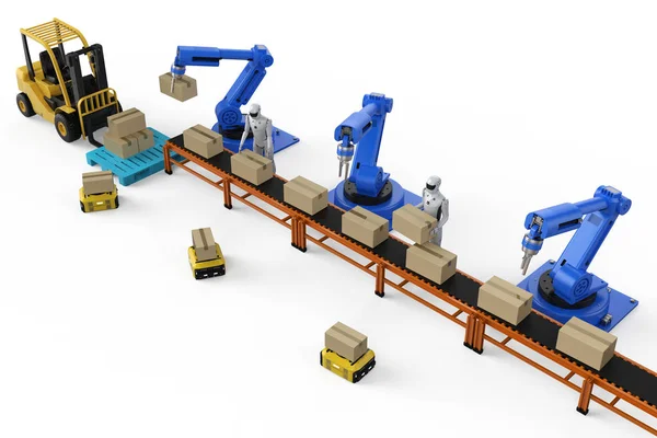 Automatisering fabriek concept — Stockfoto