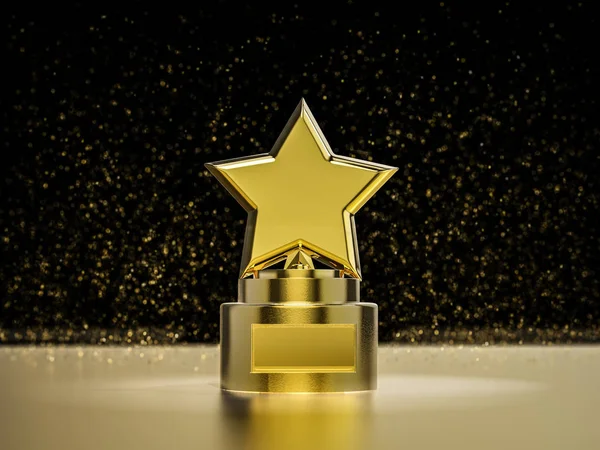 Gold star-trófea — Stock Fotó
