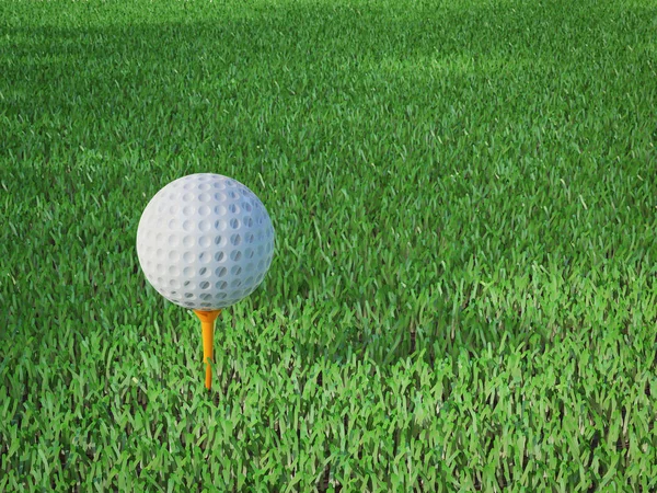 Golfball auf Tee — Stockfoto