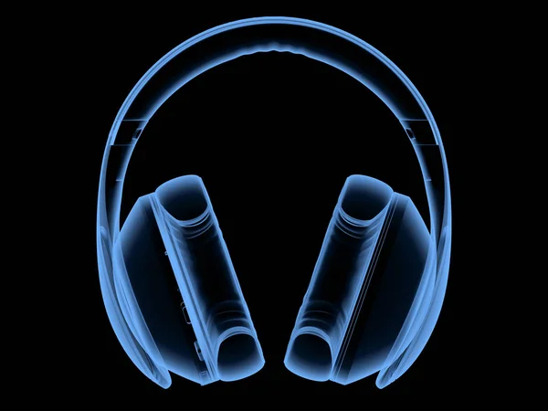 Headset or earphone x-ray — 스톡 사진