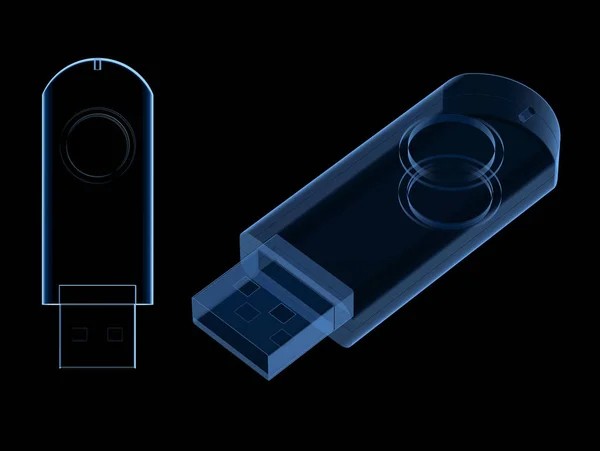 USB Flash Drive сканирование — стоковое фото