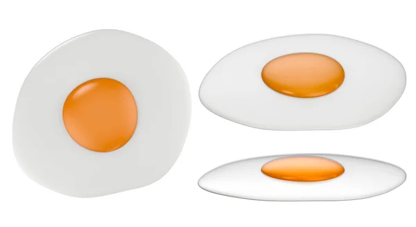 Набор жареных яиц — стоковое фото