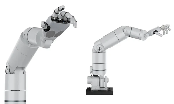 Roboterarm isoliert — Stockfoto