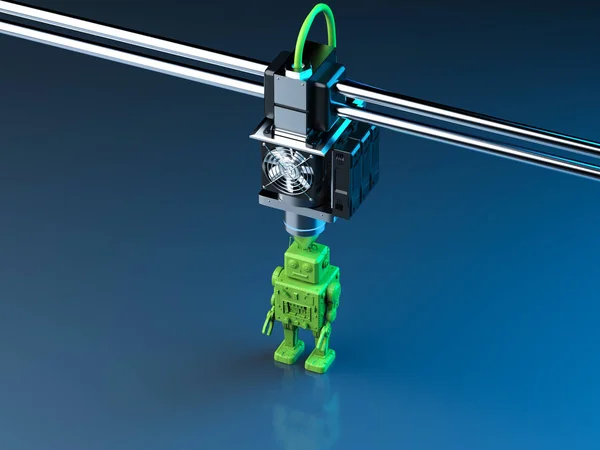 Renderizado Impresora Impresión Robot Modelo —  Fotos de Stock