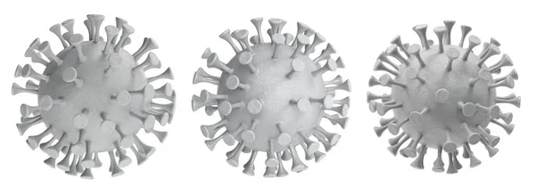 렌더링 코로나 바이러스 Coronavirus Cell 코드네임 세포는 흰색에 분리되어 — 스톡 사진