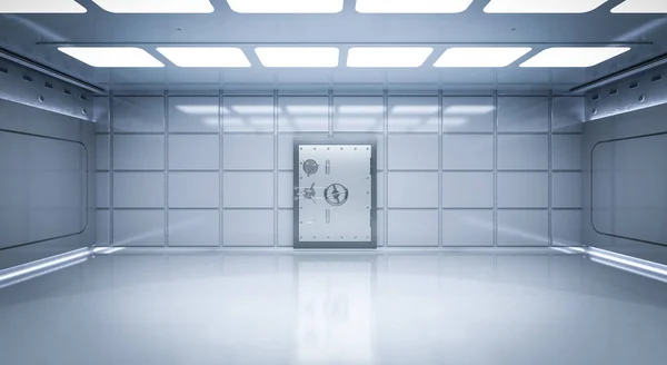 stock image 3d rendering interior bank vault with rectangle door closed