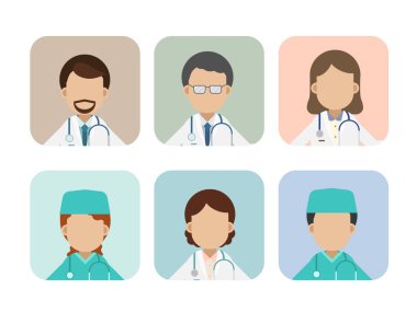 Doktor ve cerrah vektör çizimi