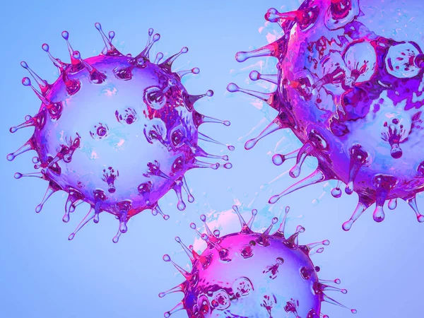 Rendering Cella Coronavirus Sfondo Cellulare Covid — Foto Stock