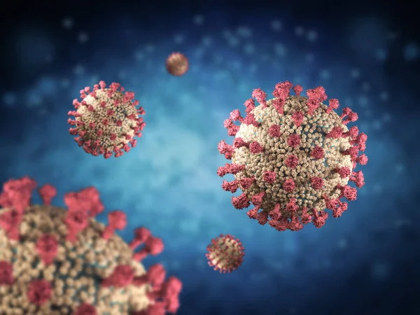 Rendering Sel Coronavirus Atau Covid Cell Disease — Stok Foto