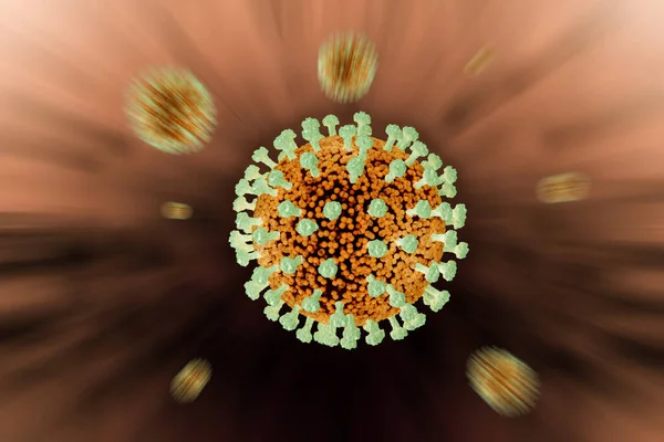 Waardoor Coronaviruscel Covid Celziekte Ontstaat — Stockfoto