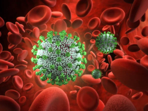 Візуалізація Коронавірусної Клітини Або Ковідо Клітинна Хвороба — стокове фото