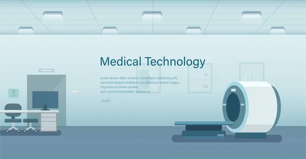 Banner Médico Con Ilustración Vectores Concepto Tecnología Médica — Vector de stock