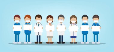 Boş işaretli tıbbi personel.