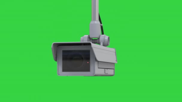 Telecamera di sicurezza sullo schermo verde — Video Stock