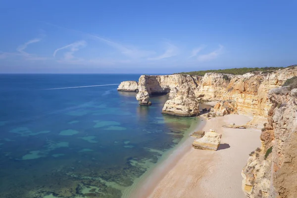 Pláže Marinha v Portugalsku — Stock fotografie