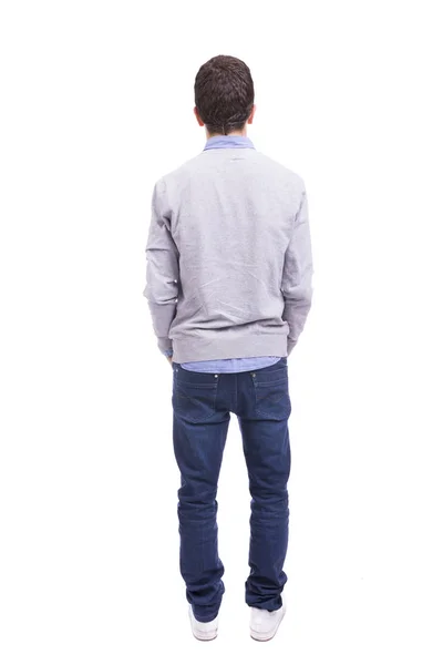 Young guy standing from back Stock Image