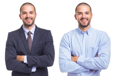 farklı bir stil giysiler içinde aynı adam