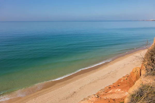 Leerer Idyllischer Strand Von Falesien Algarve Portugal — Stockfoto
