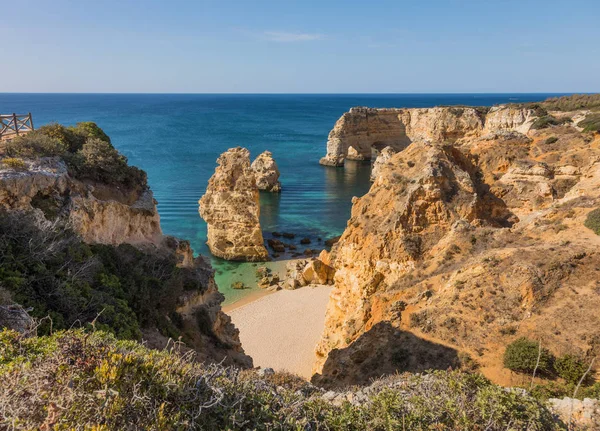 Stranden Marinha Algarve Portugal — Stockfoto