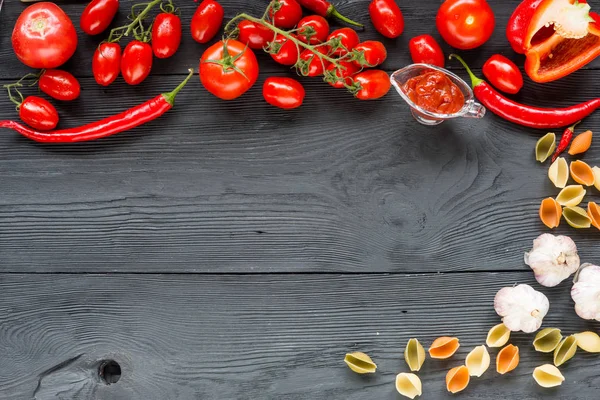 Ripe tomato Healthy food background and Copy space — Stock Photo, Image