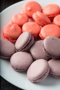 Renkli Fransızca macaroons veya macarons