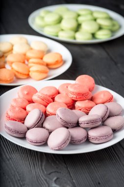 Renkli Fransızca macaroons veya macarons