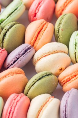Renkli Fransızca macaroons veya macarons