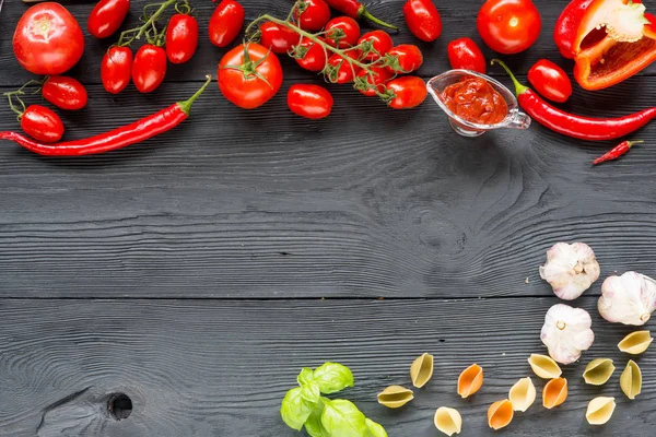 Ripe tomato Healthy food background and Copy space — Stock Photo, Image
