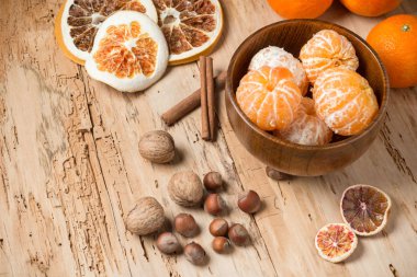 Mandalina ev kavramı kompozisyon.