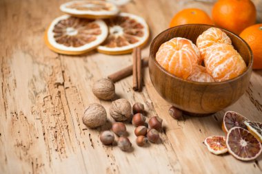 Mandalina ev kavramı kompozisyon.