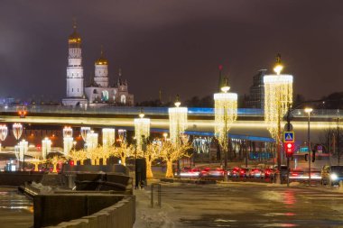 Kremlin ve Moskova'da Kremlin setin görünümü