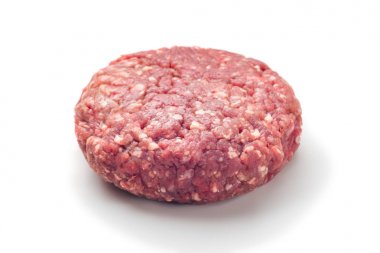 beyaz zemin üzerinde ham Burger closeup