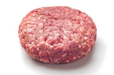 beyaz zemin üzerinde ham Burger closeup