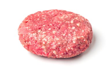 beyaz zemin üzerinde ham Burger closeup