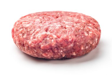 beyaz zemin üzerinde ham Burger closeup