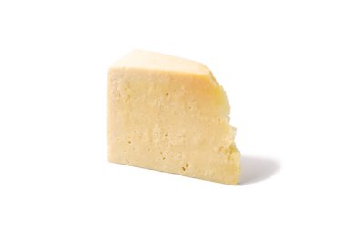 İtalyan peyniri, provolon, beyaz arka planda izole.