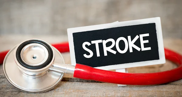 Stroke inscription by stethoscope — Stock Photo, Image