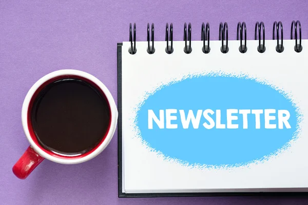 Iscrizione alla newsletter sul taccuino — Foto Stock