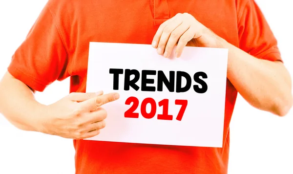 Karty z napisem trendy 2017 — Zdjęcie stockowe