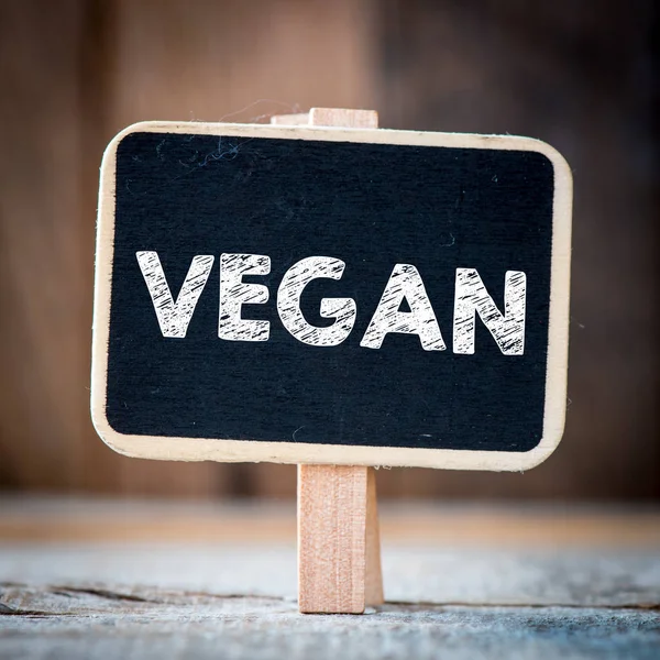 Vegan handskriven på blackboard — Stockfoto